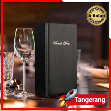 bill holder restoran / bill cover / bill resto - hitam kualitas tinggi Multicolor