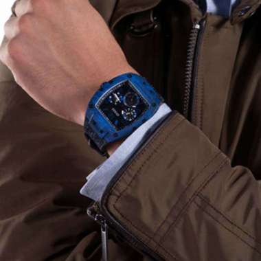 GUESS Watches GW0422G1 Original PHOENIX - Jam Tangan Pria - Analog Blue Silicone