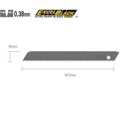 refill cutter 9mm spare blade abb-10b (10pcs per pack) olfa Multicolor