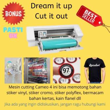 mesin cutting sticker silhouette cameo 4 Multicolor