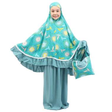 mukena tazbiya anak adiba green