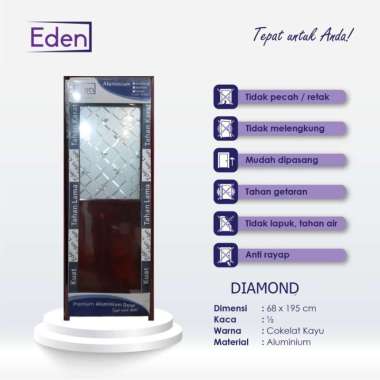 PINTU KAMAR MANDI/ PINTU PREMIUM ALUMUNIUM EDEN DIAMOND