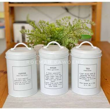 Set toples canister coffee tea sugar/ Toples Gula Kopi Teh VIANNE