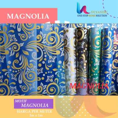 Plat Pagar Fiber Plastik Penutup Pagar Magnolia Motif PUTIH