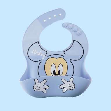 Disney Original Bib Silicone Celemek Makan Anak Mickey