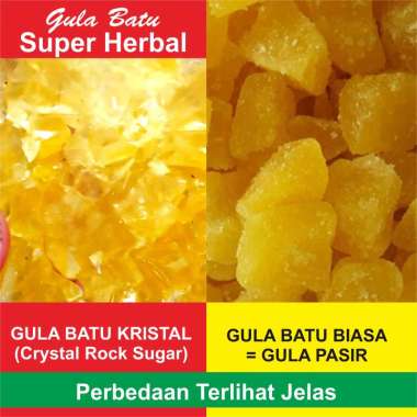 Gula Batu Super Herbal Kristal Kuning Murah 1kg khas jogja tanpa pewarna putih Murni Minuman Sehat A