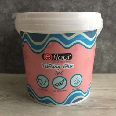 tufting rugs/punch needle glue,perekat/lem sulaman/rajutan isi 1 kg Multicolor