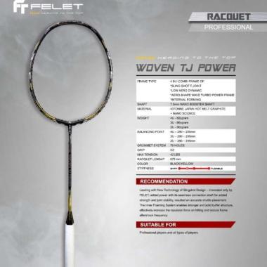 Raket Badminton Felet Woven TJ Power Original