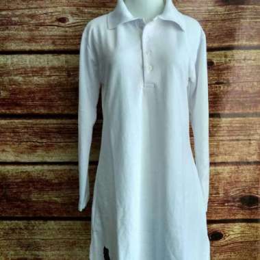 XXL-XXXL Kaos Polo Tunik polos Muslimah PUTIH Bisa untuk Hajiumroh Multicolor
