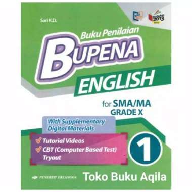 Buku Bupena English Kelas 1 / X 10 Sma K13N Erlangga Bahasa Inggris