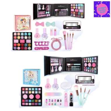 fun edutoy make up set mainan rias wajah komplit kado aman untuk anak Multicolor