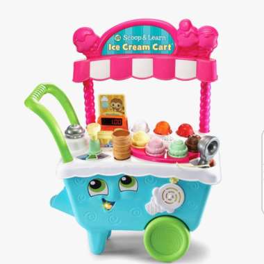 mainan anak original leapfrog scoop and learn ice cream cart eskrim Multicolor