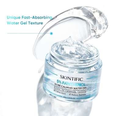 Skintific 5% Panthenol Acne Calming Water Gel 45g - Skintific Panthenol Gel Cleanser 120ml 5% Panthe