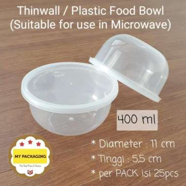 Food Container / Mangkuk Makan Microwave / Bowl / Cup puding 400ml