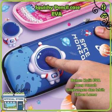 kotak pensil 3d eva squishy tempat pensil anak sekolah laki perempuan Multicolor