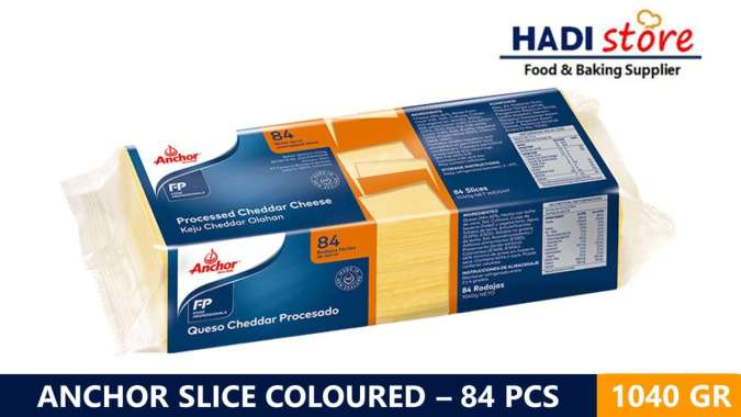 ANCHOR RED CHEDDAR CHEESE KEJU BURGER SLICE 84 - 1 KG