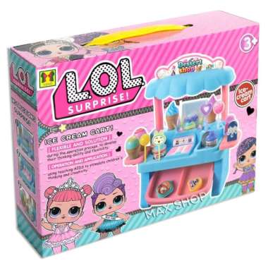 ice cream sweet shop cart loll mainan edukasi kasir dan es krim anak Multicolor