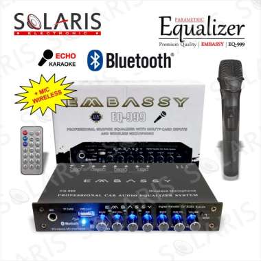 PARAMETRIC EQUALIZER MOBIL BLUETOOTH MIC WIELESS EMBASSY EQ-999 PREAMP