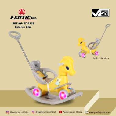 exotic et 2108 mainan kuda kudaan anak unicorn et2108 ride on mode Multicolor