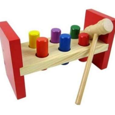 hammer kayu mainan anak edukasi fisio terapi okupasi terapi wicara