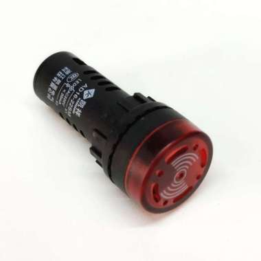 Pilot Lamp 220V Buzzer Bulat AC Besar Merah