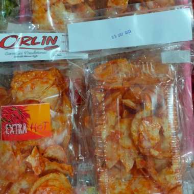 Keripik singkong ekstra pedas orlin / keripik singkong super pedas