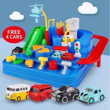 mainan track puzzle car adventure mini