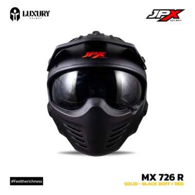 Helm JPX MX 726-R - Solid XXL VisorSmoke