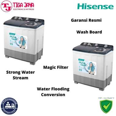 HISENSE WSXP113 MESIN CUCI 2 TABUNG 11 KG HIJAB CARE WSXP113UB