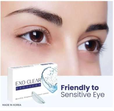 SOFTLENS EXOTICON BENING EXO CLEAR ( MINUS 0.5 s.d -10.00 ) Made in Korea. -7.50