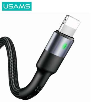 USAMS U26 Kabel Data Type C Fast Charging & LED Indikator USB TO IPHONE