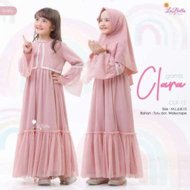 Gamis Anak Clara Set Hijab ORI By Labella Multicolor