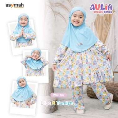 Setelan Gamis Anak Aulia One Set V2 Warna Lilac X Turkish By Asymah Multicolor