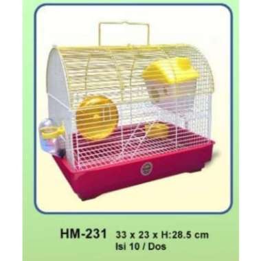Kandang Hamster HM-231 - Kandang Hamster Lengkap Tempat Makan minum Varian Based Information
