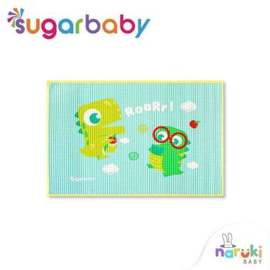 Sugar Baby Perlak Karet Bayi Rubber Cot Alas Ompol Bayi Green Dino