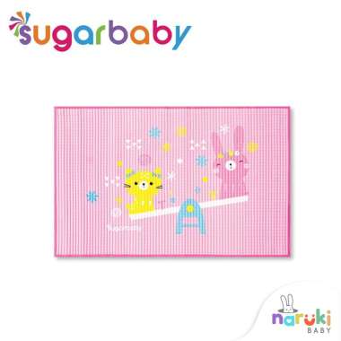 Sugar Baby Perlak Karet Bayi Rubber Cot Alas Ompol Bayi Pink Rabbit