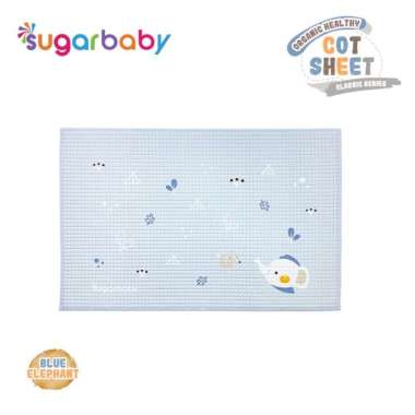 Sugar Baby Perlak Karet Bayi Rubber Cot Alas Ompol Bayi Blue Elephant