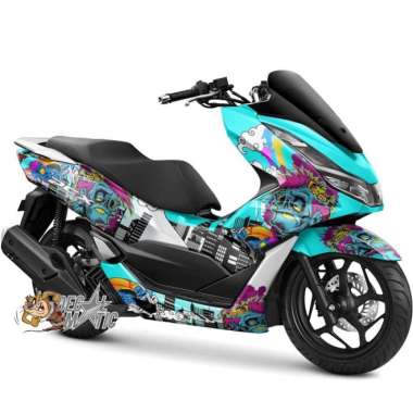 Decal Stiker Full Body Motor Honda PCX 160 / PCX150 Zombie PCX 160 Merah