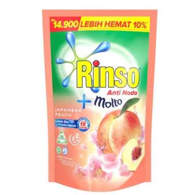Promo Harga Rinso Liquid Detergent + Molto Japanese Peach 625 ml - Blibli