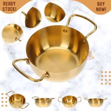 Panci Gold Ramyun 18cm Stainless tebal KOREA induksi ready