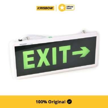 Krisbow Emergency Exit-Sign Petunjuk Pintu Darurat Dua Sisi