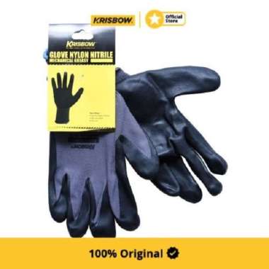 Krisbow Safety Gloves Sarung Tangan Pengaman Nilon Nitril