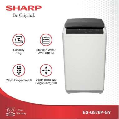 MESIN CUCI SHARP ES-G876P 7 KG Top Loading