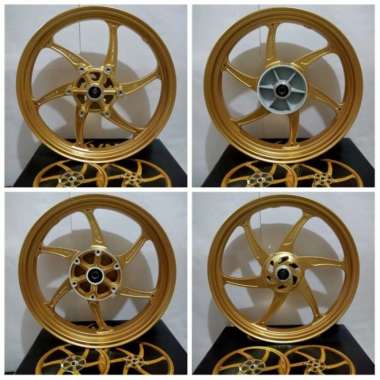 Pelek Recing Merek Vnd Six Star Ninja Rr Uk 215/300 Ring 17 Gold Matt Multicolor