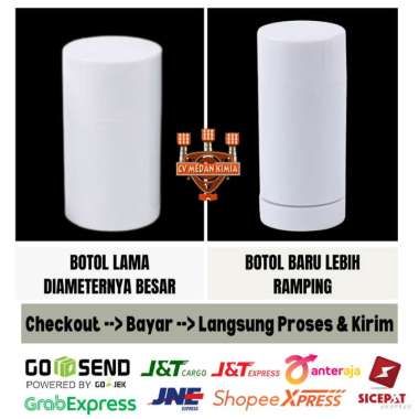 botol deodorant kosong botol deodoran tube kosong plastik akrilik 50ml 30ml 15ml hitam slim 75ml