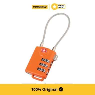 Krisbow Padlock Gembok Tsa 3 Angka W/ Pengikat Kawat Orange