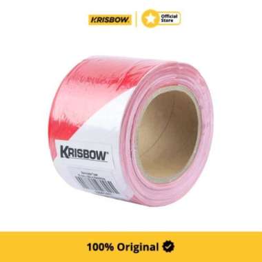 Krisbow Pita Perekat Barikade Tape 0,7X200 M - Merah/Putih