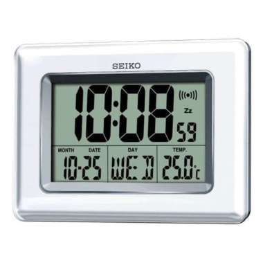 Jam Dinding / Meja Digital SEIKO Japan QHL058 QHL058W Original