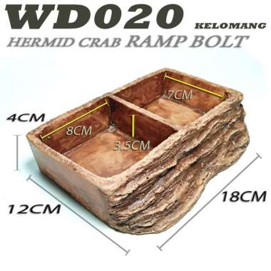 WD020 WATER DISH 2IN1 TEMPAT WADAH AIR BERENDAM MAKAN MINUM KELOMANG TORTOISE REPTILE RAMP BOWL MULT