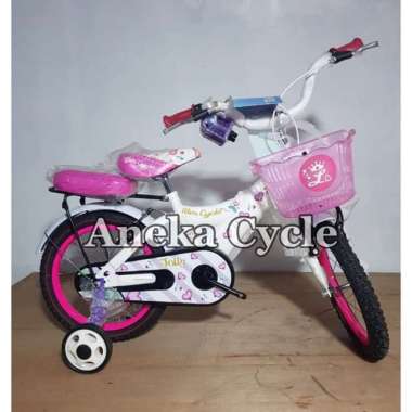 sepeda anak perempuan wimcycle 16 jolly - Multicolor
